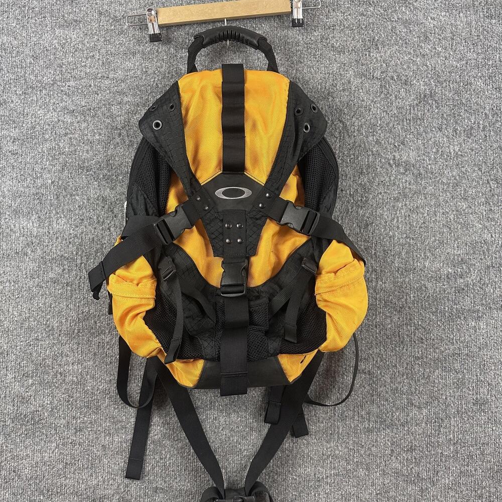 Vintage Oakley Icon Backpack Yellow Black Backpack Tactical Outdoor Y2K 90s Gorp